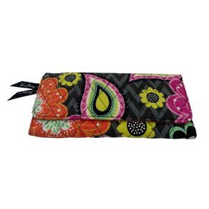 Vera Bradley Colorful Quilted Wallet Floral Chevron Patterns Multiple Card Slots
